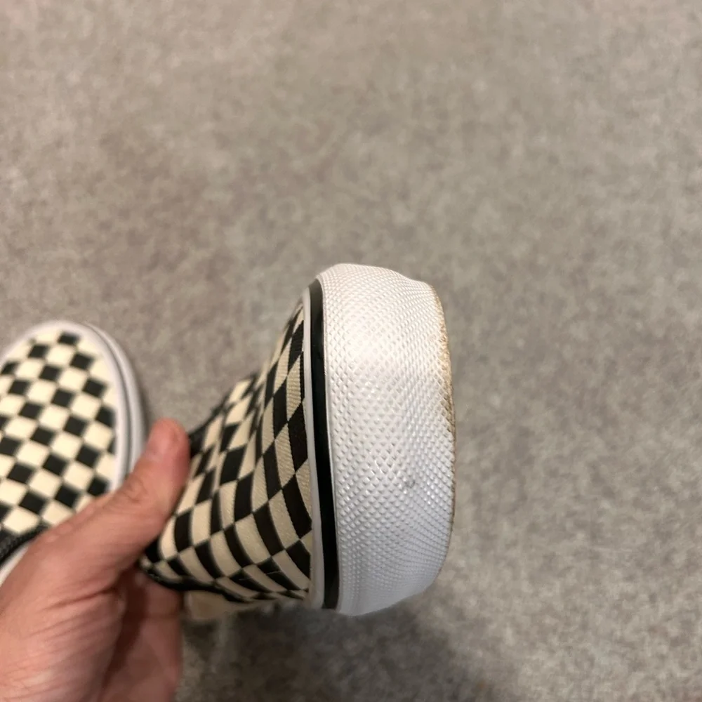 Vans Black and White Checkerboard Slip-Ons - Picture 6 of 15